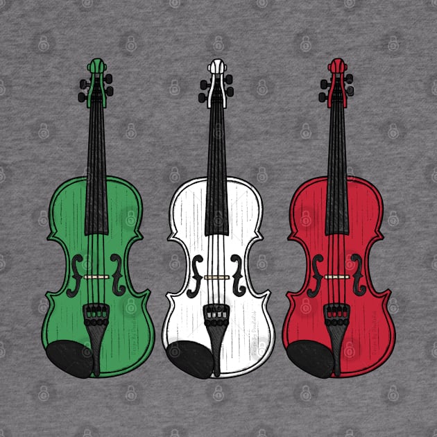 Violin Italian Flag Violinist Musician Italy by doodlerob